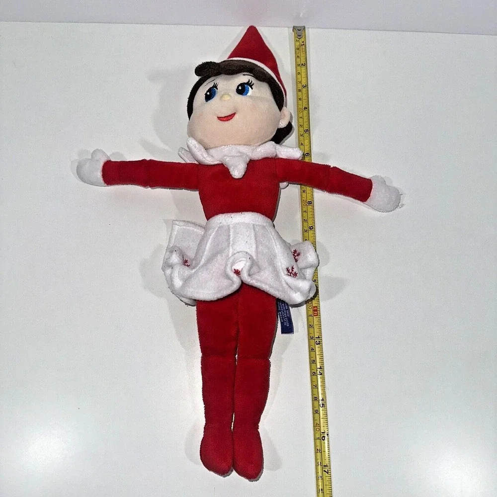 Elf on the Shelf Girl Plush Doll Toy Brown Hair Blue Eyes 2010‎